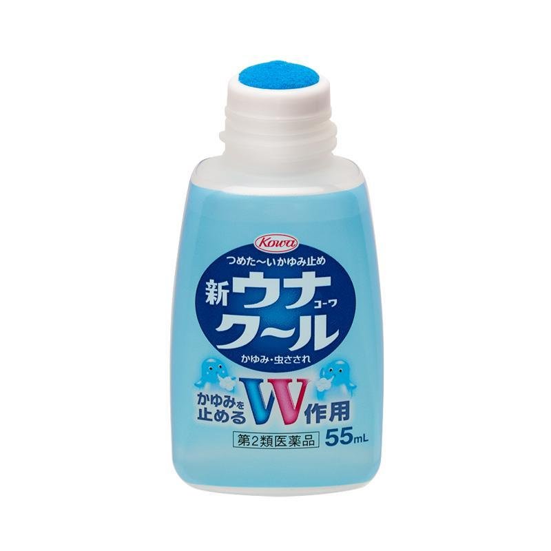 Kowa New Una Cool Anti-Itch Lotion 55ml - Fast Relief for Insect Bites & Stings - Perfect for Outdoor Activities, Camping, and Summer Protection