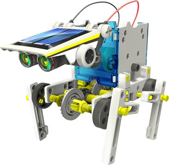 Elenco SolarBot.14 - DIY Solar-Powered Robot Kit for Kids & Teens | STEM Educational Toy for Science Projects & Learning | Perfect for Home, Classroom & Outdoor Activities