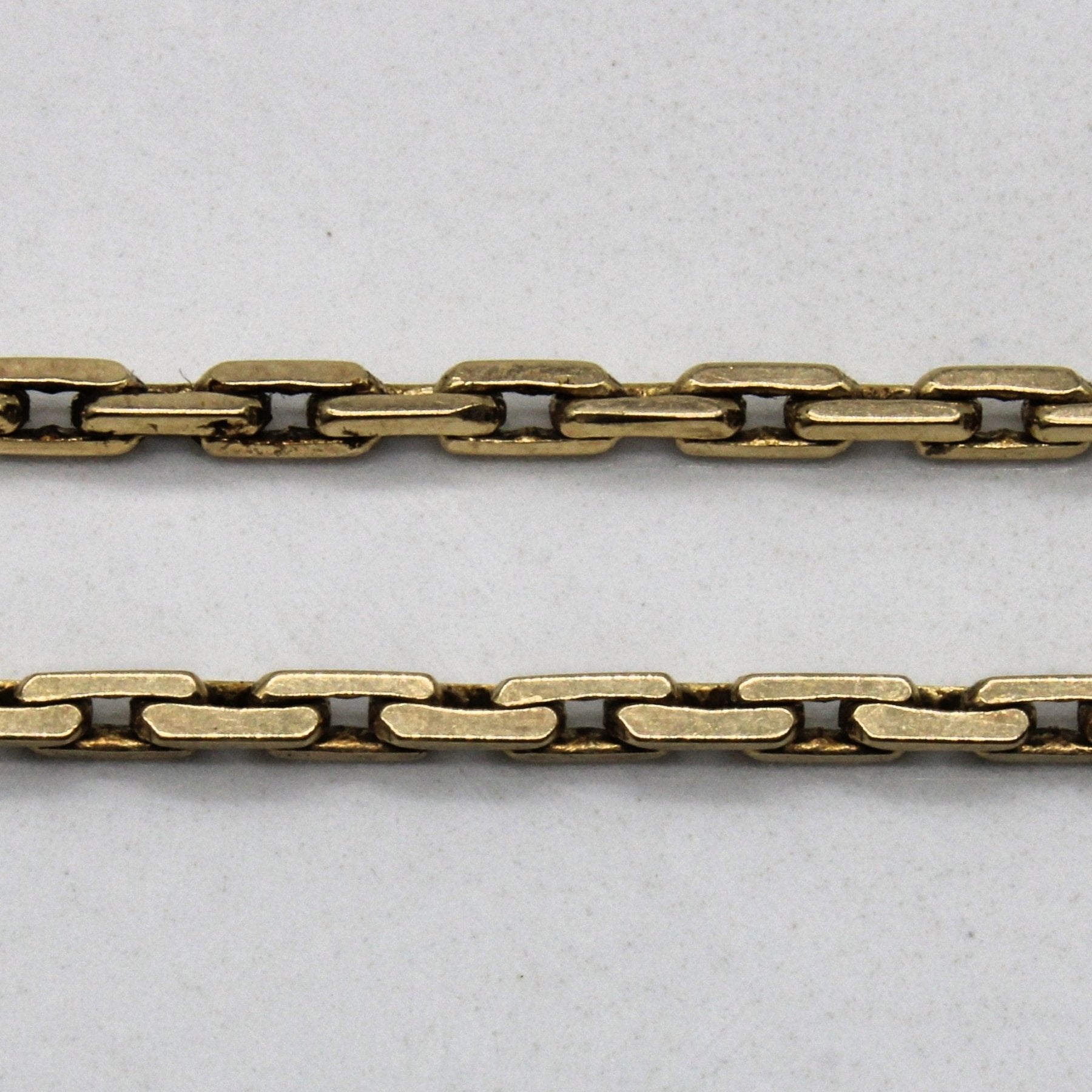 10K Gold Elongated Box Chain Necklace - 21 Inches - Perfect for Layering & Everyday Elegance
