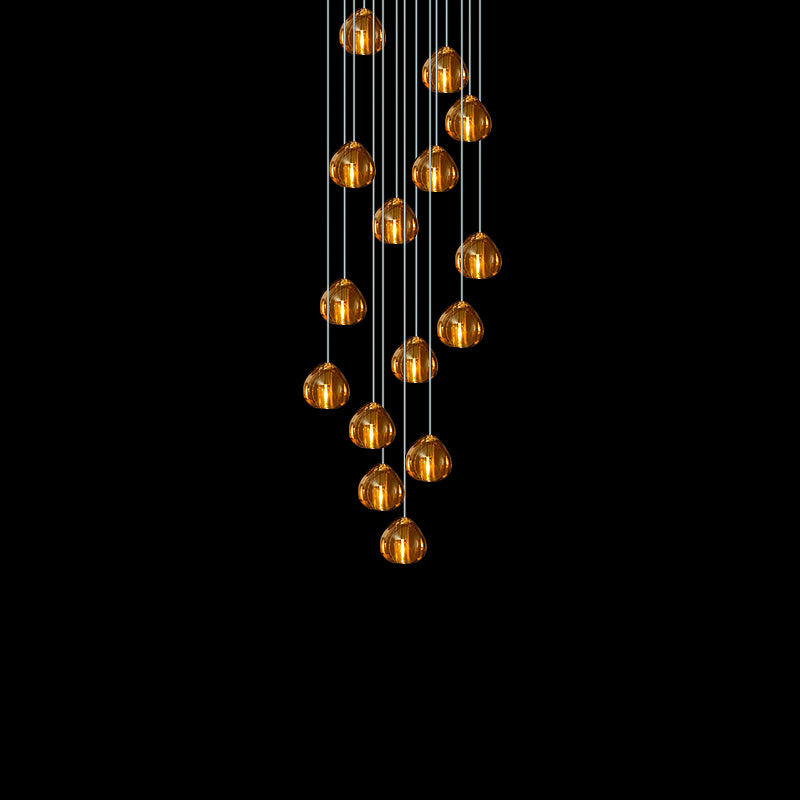 Elegant Crystal Pendant Light - Modern Chandelier for Dining Room, Bedroom & Living Room Decor - Dimmable LED Hanging Lamp for Home & Office Lighting