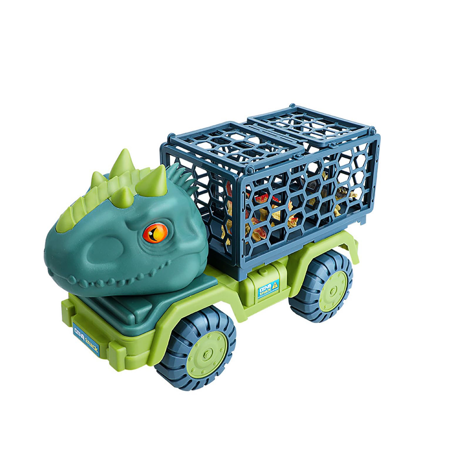 Dinosaur Transport Truck Toy Set - Educational STEM Learning Dinosaur Toys for Kids Ages 3-10 | T-Rex & Vehicle Playset | Birthday Gifts for Boys & Girls | Pretend Play, Classroom Learning & Travel Entertainment