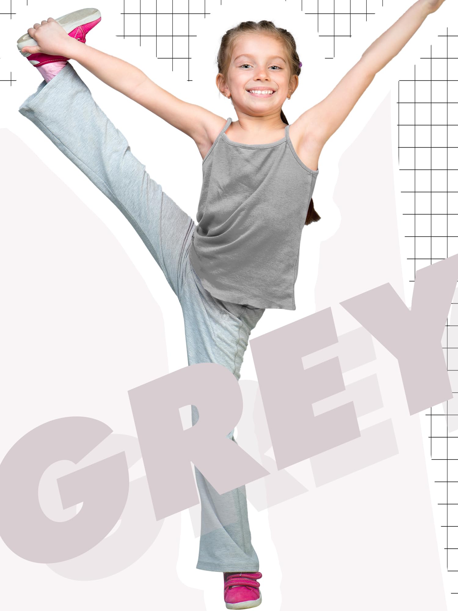 Geyoga 6 Pack Girls Dance Tank Tops - Racerback Crop Tops for Ballet, Gymnastics & Dance | Breathable Sleeveless Performance Wear for Kids & Teens | Perfect for Dance Class, Recitals & Practice