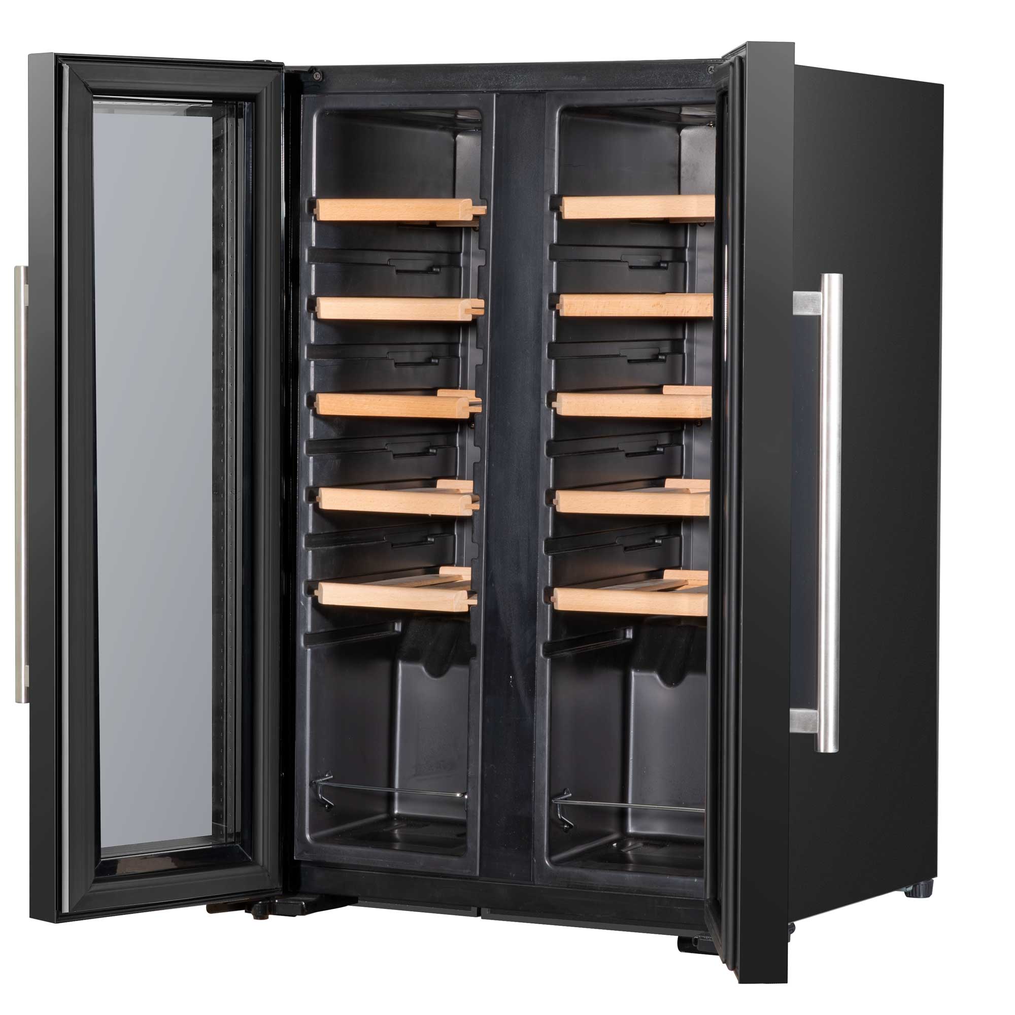 Baridi 24 Bottle Dual Zone Wine Cooler Refrigerator with Touch Screen, LED Lighting & Mirror Glass Door - Perfect for Home Bars, Restaurants, and Wine Cellars