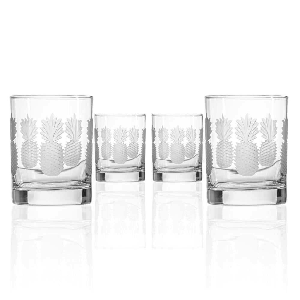 Premium 13oz Double Old Fashioned Whiskey Glasses Set of 4 - Perfect for Bourbon, Scotch & Cocktails - Ideal for Home Bars, Gifts & Entertaining
