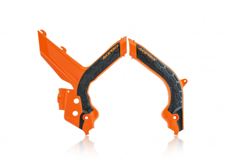 Acerbis 20-23 KTM XCF-W XC-W EXC EXC-F Frame Guards X-Grip 16 Orange/Black - Dirt Bike Protection for Off-Road Riding & Trail Adventures
