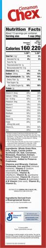 Gluten Free Cinnamon Chex Cereal - Whole Grain Breakfast Cereal, Family Size 19.2 oz - Perfect for Healthy Morning Meals & Snacks