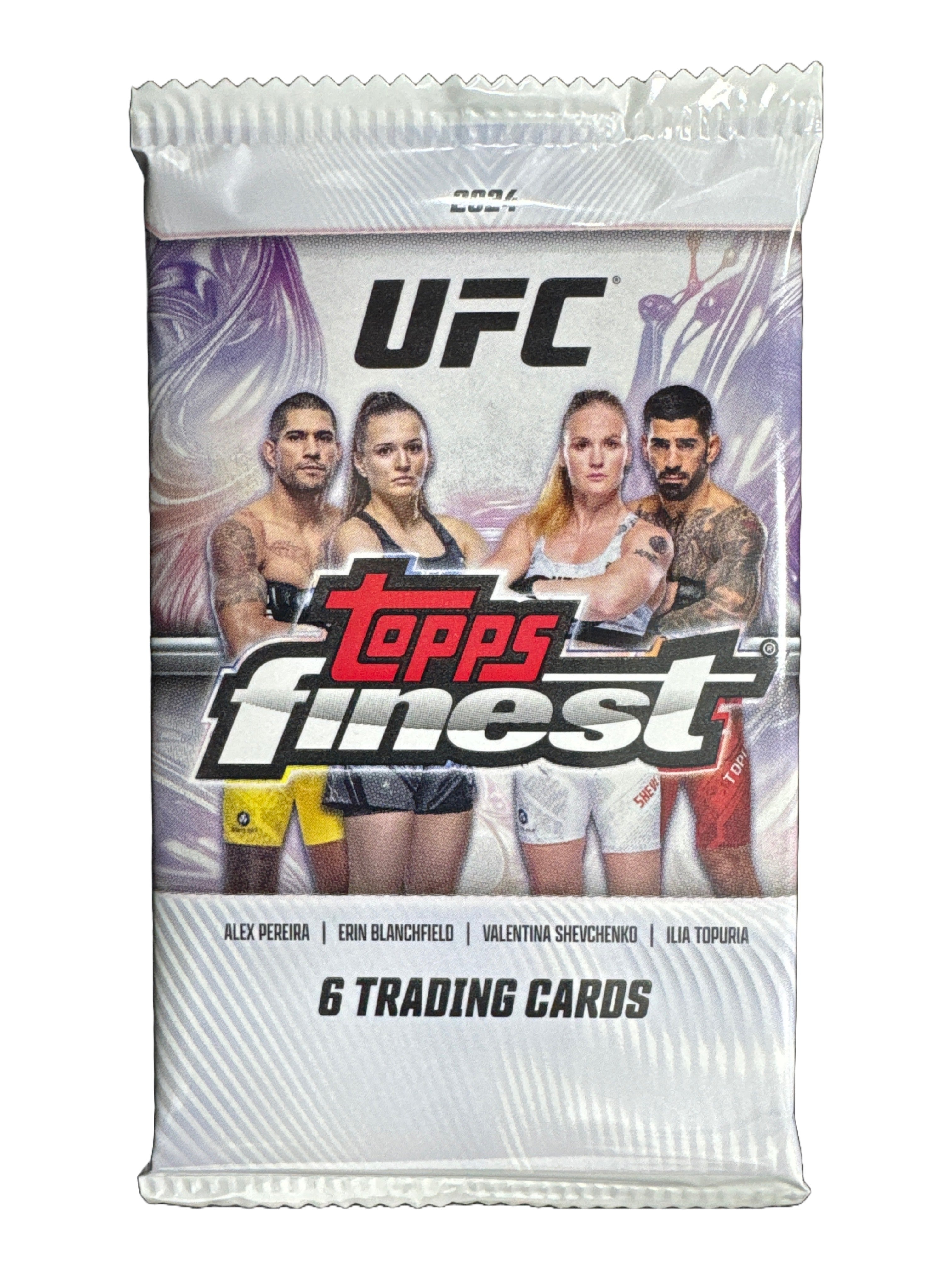 Topps Finest UFC 2024 Trading Cards Single Pack - Collectible MMA Fighter Cards for Sports Fans & Card Collectors - Perfect for Gifts, Display, and Trading