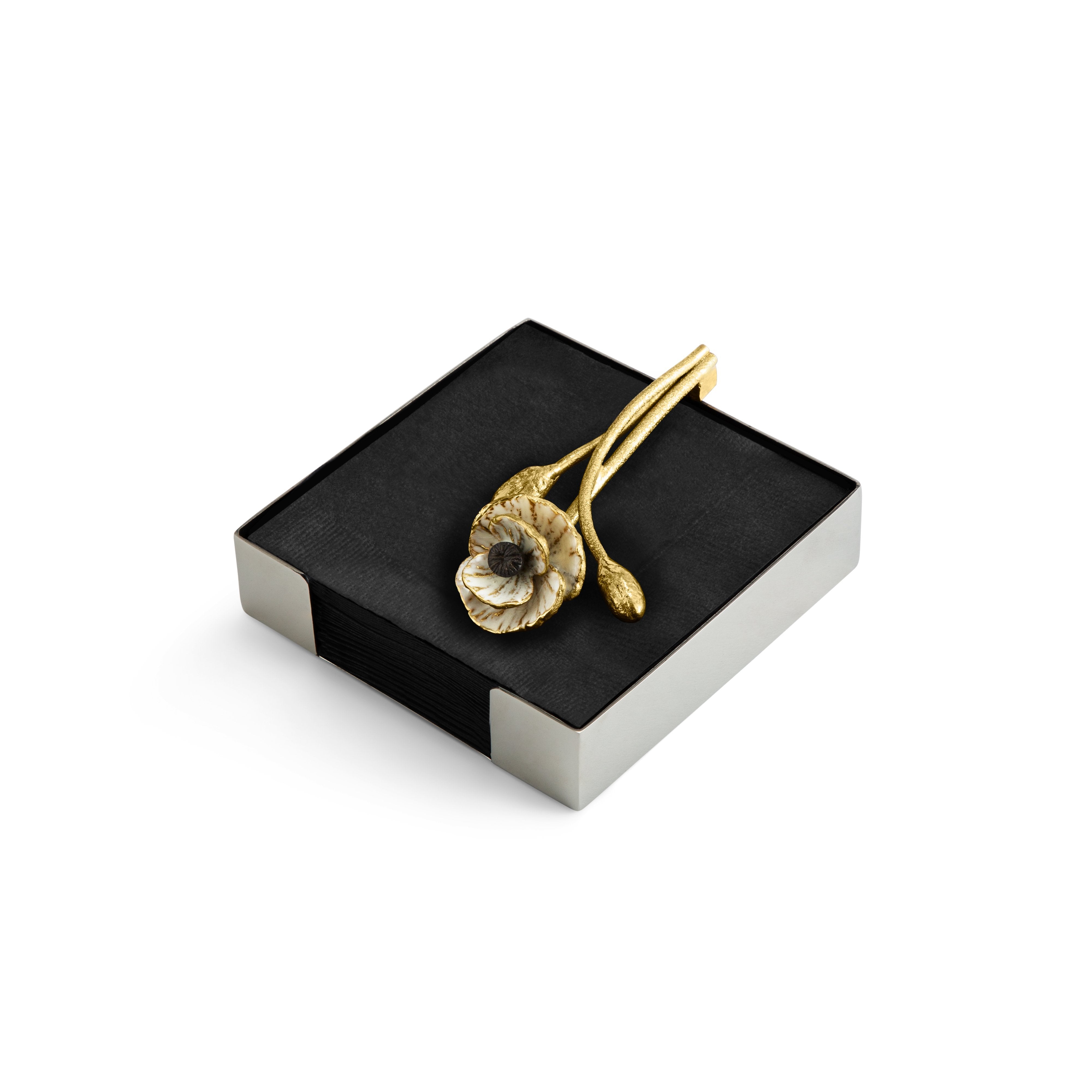 Elegant Anemone Cocktail Napkin Holder - Stylish Bar Accessory for Parties, Weddings & Home Decor