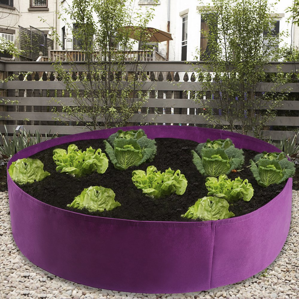 50 Gallon Round Fabric Grow Bag for Plants, Flowers & Vegetables - Breathable Garden Plant Bed, Raised Planting Container - Ideal for Indoor/Outdoor Gardening, Balcony & Patio Use