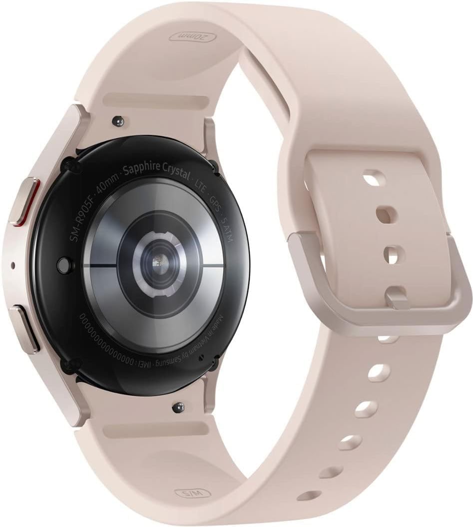 SAMSUNG Galaxy Watch 5 40mm Smartwatch - Bluetooth GPS, Pink Band with Gold Case, 2X Chargers Included, Android Compatible, IP68 Water & Dust Resistant (Model SM-R900NZDCXAA) - Perfect for Fitness Tracking, Notifications & Swimming