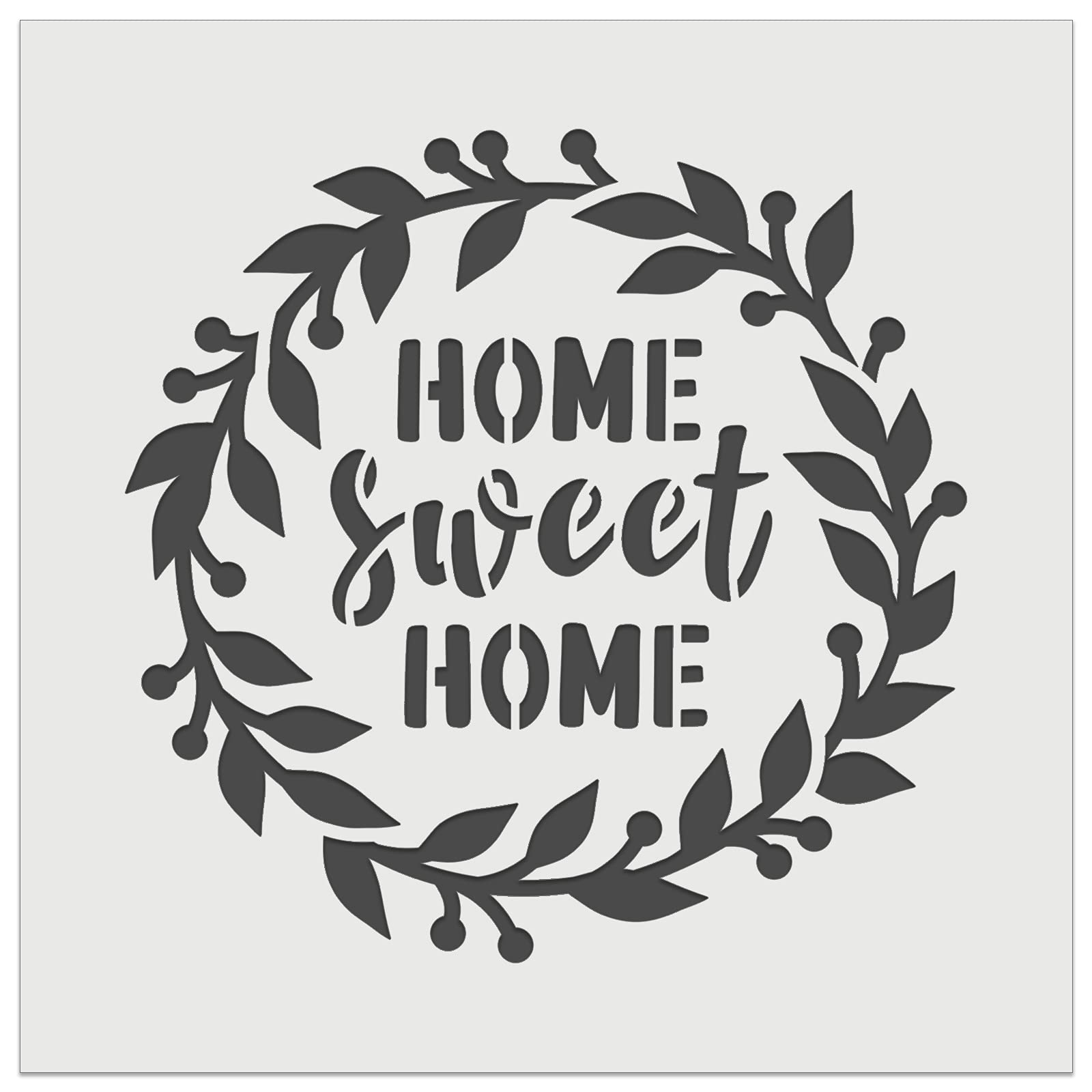 7 Inch Reusable DIY Wreath Wall Cookie Stencil for Home Decor - Perfect for Holiday Crafts, Baking, and Seasonal Home Sweet Home Decorations