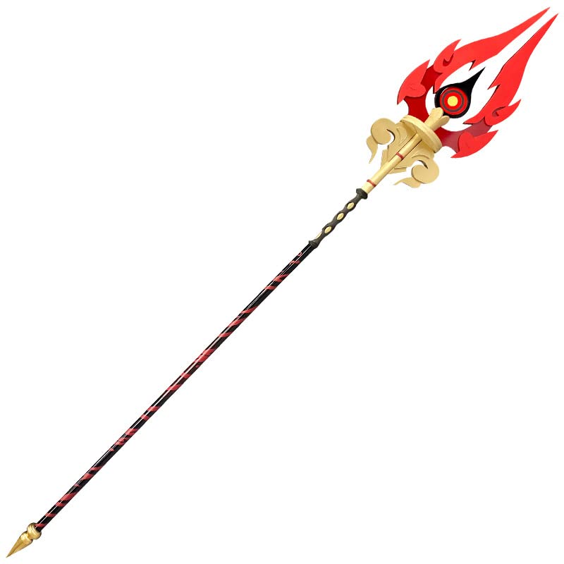 Genshin Impact Hu Tao Staff & Zhongli Sword - Anime Cosplay Weapon Replica for Hu Tao & Zhongli - Perfect for Cosplay, Gaming, and Collectors
