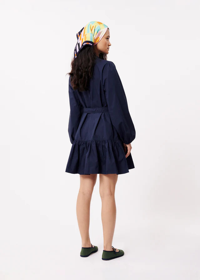 ALIZZE Women's Long Sleeve Mini Dress - Navy Blue Flowy Party Dress for Night Out, Date Night, and Special Occasions