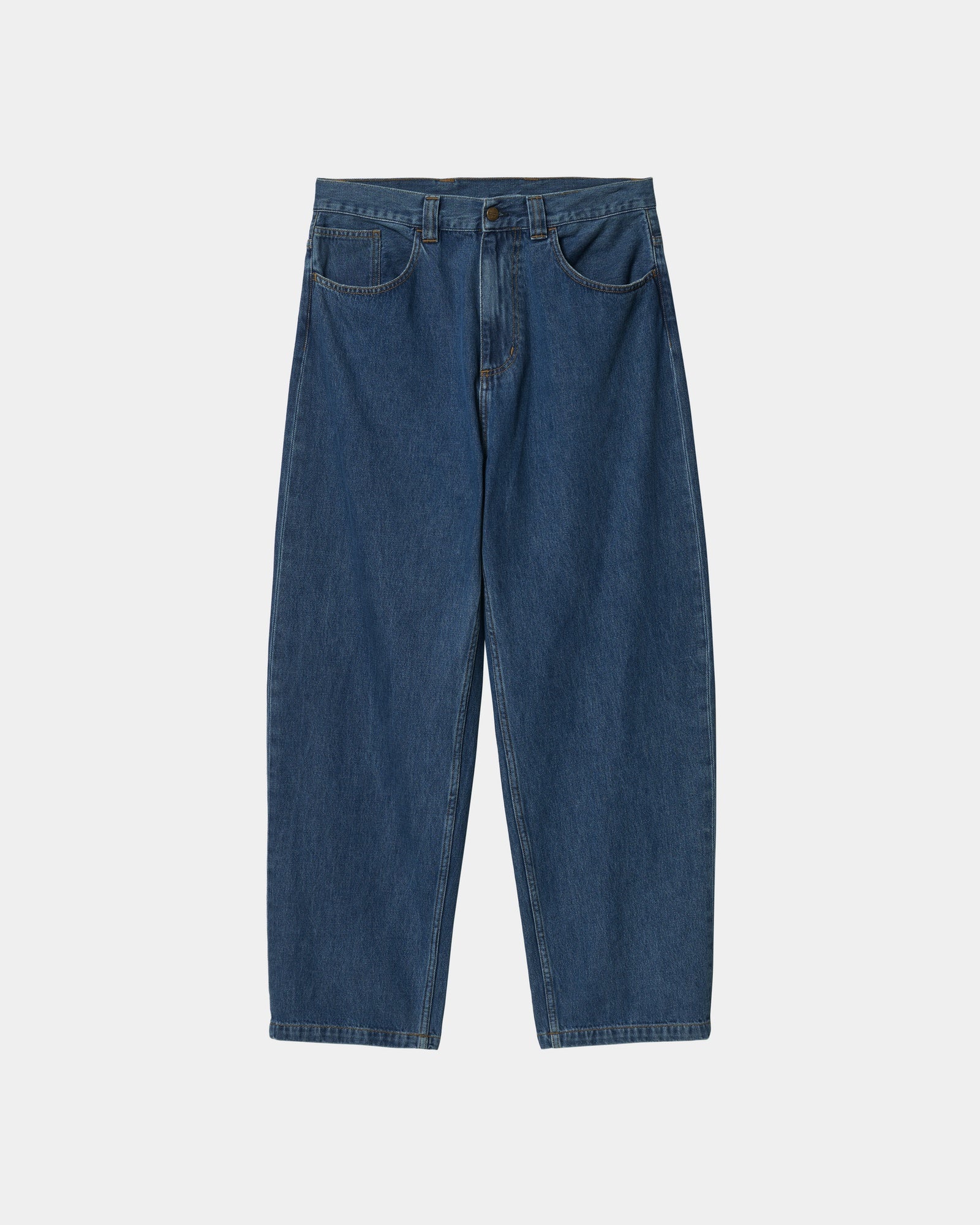 Brandon Men's Casual Pants - Stone Washed Blue Denim Jeans for Everyday Wear, Work & Outdoor Activities