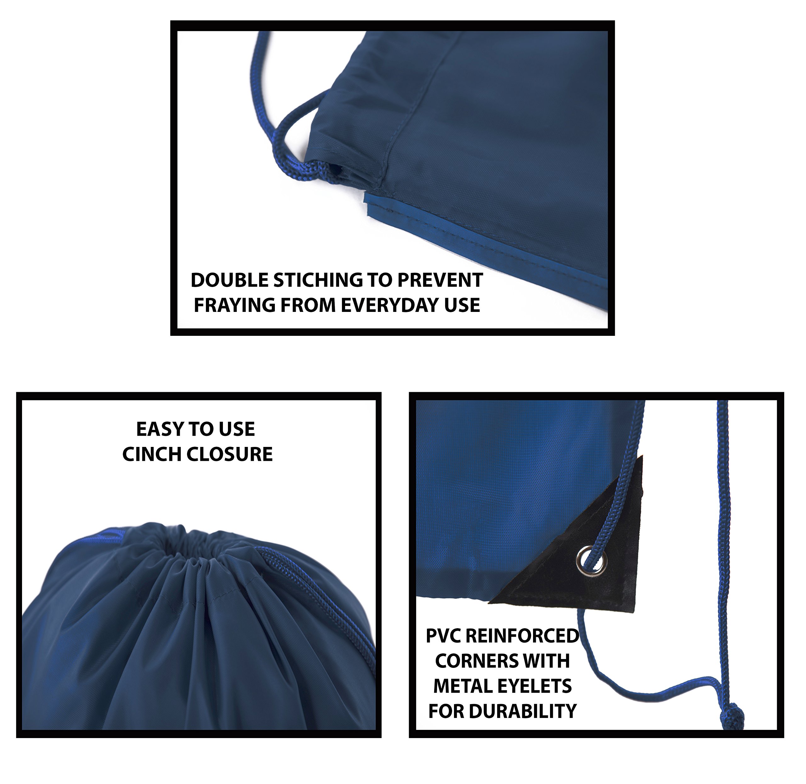 **Mato & Hash Bulk Drawstring Bags - Durable Cinch Sacks & Backpack Pull String Bags (15 Colors, 1PK-100PK) | Perfect for School, Gym, Travel & Storage**