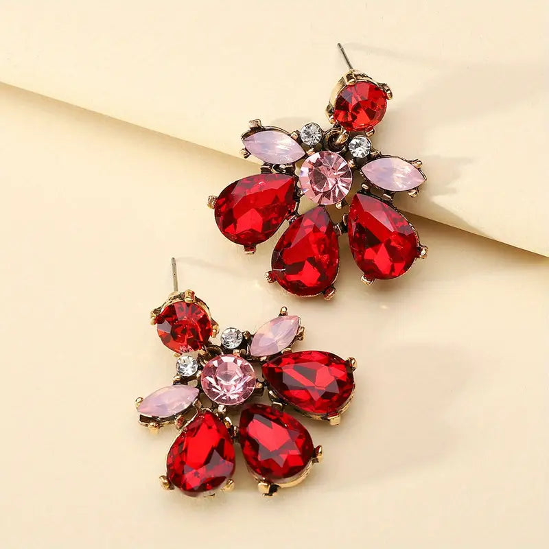 Gildie Spring Blossoms Earrings for Women - Floral Dangle Earrings with Pearls - Perfect for Weddings, Parties & Everyday Wear