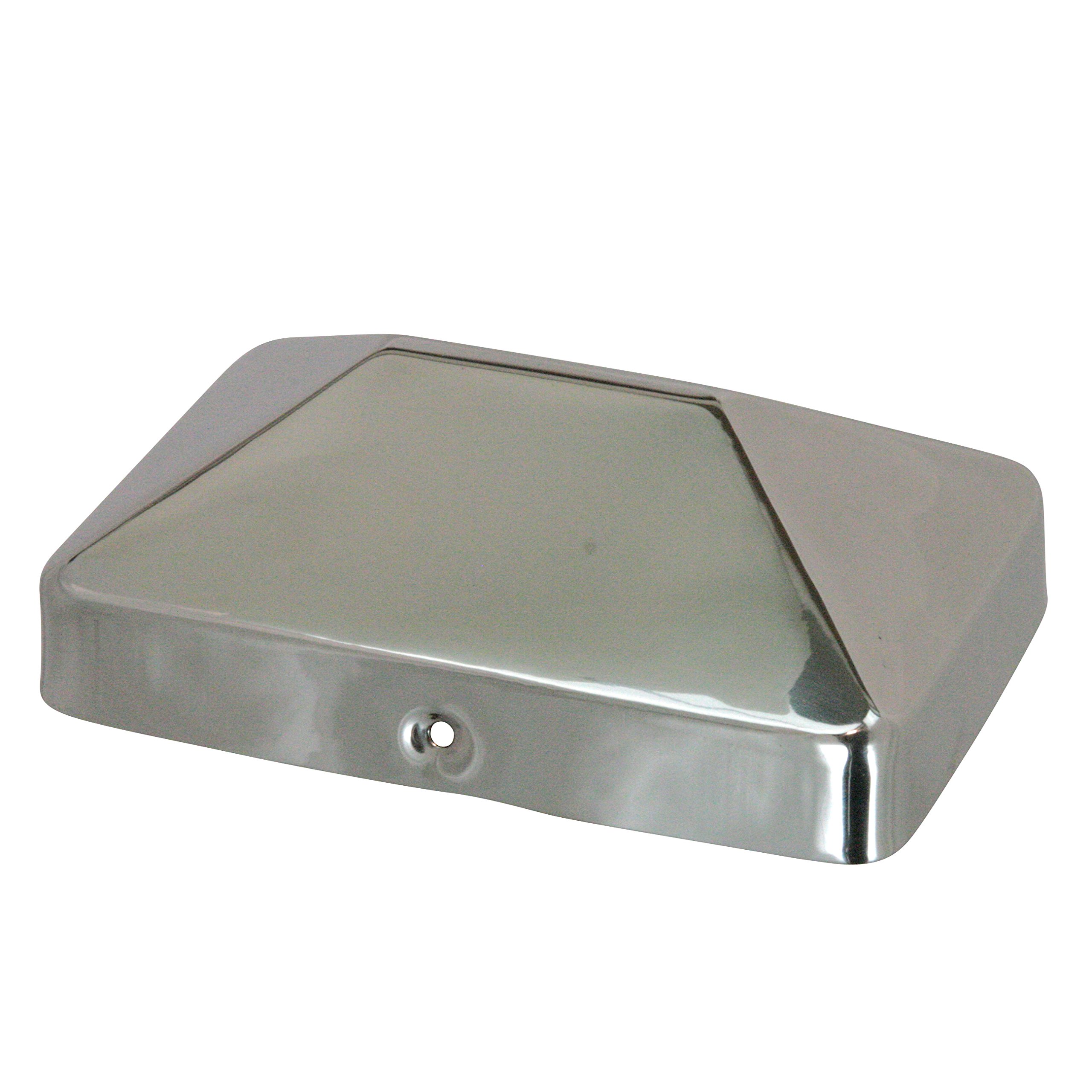 4x6 Stainless Steel Pyramid Post Cap by Captiva - Extended Lip Design - 100% Rust-Proof 304 Stainless Steel - Perfect for Fence, Deck & Mailbox Posts - Outdoor & Garden Use