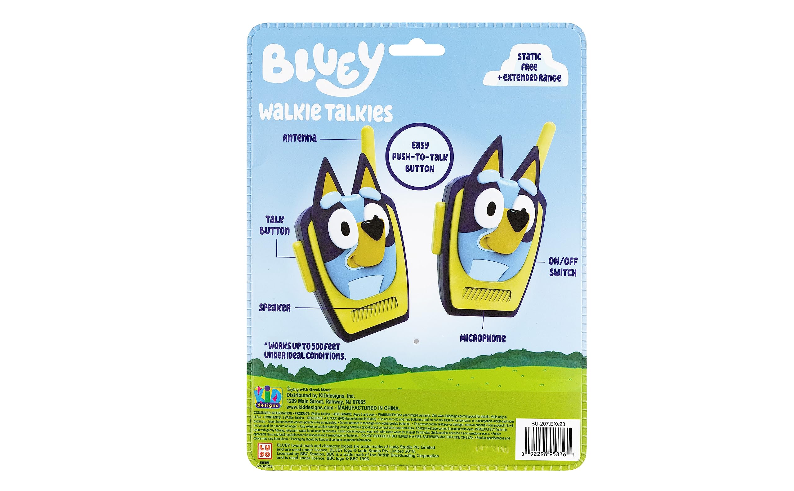 Bluey Toy Walkie Talkies for Kids - Interactive Walkie Talkie Set for Toddlers & Children | Perfect for Outdoor Adventures, Pretend Play & Family Bonding