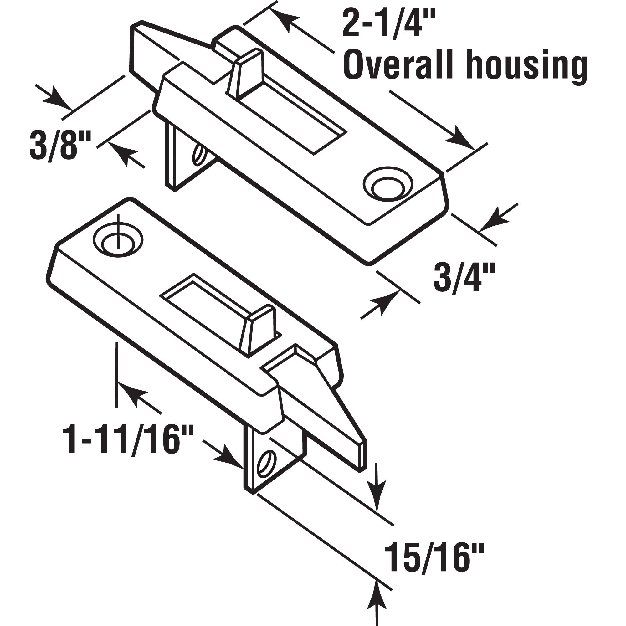 Prime-Line MP2628 Spring-Loaded Sliding Window Tilt Latch - Black (1 Set) | Replacement Hardware for Double Hung Windows | Perfect for Home Repair & DIY Window Maintenance