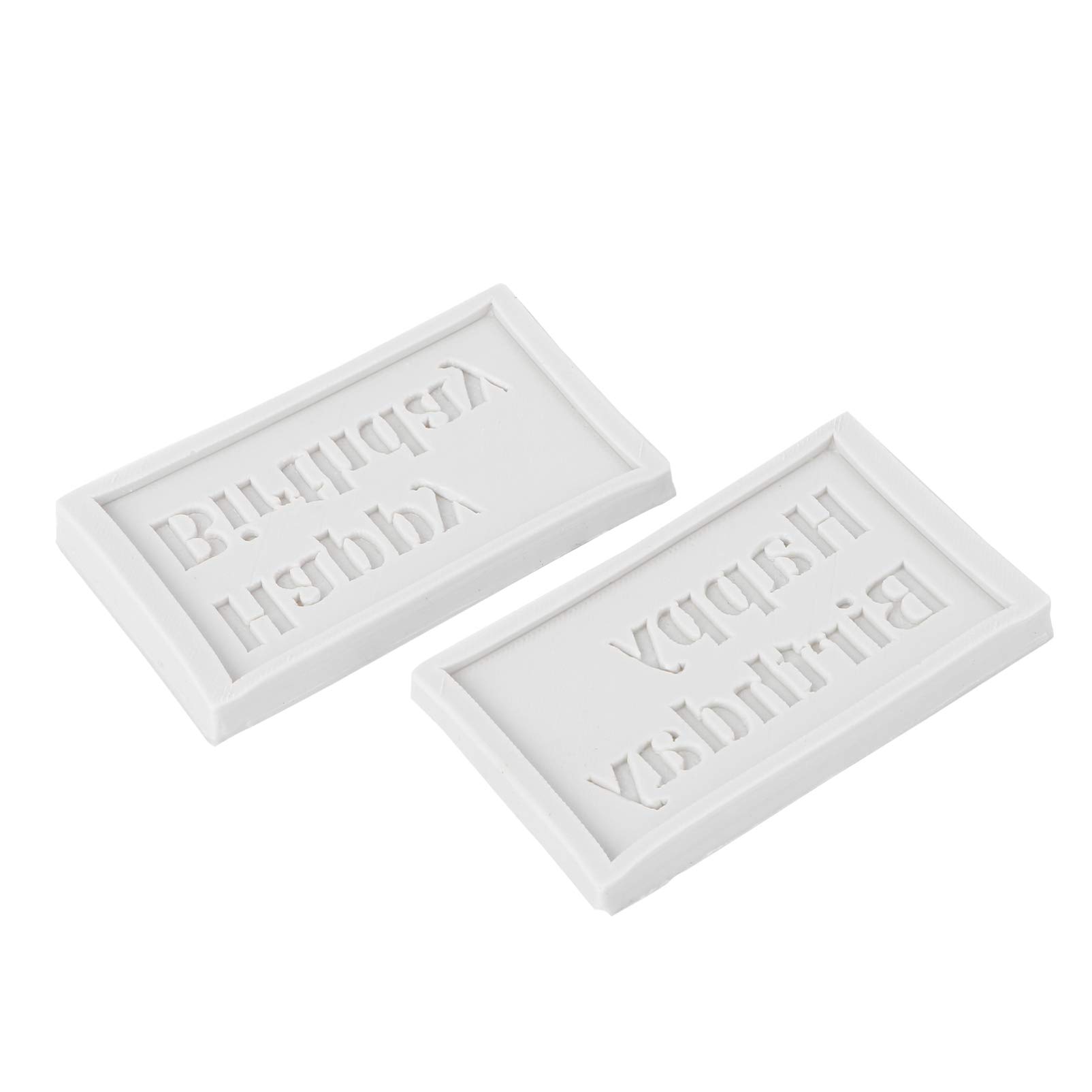 Amosfun 2-Pack Happy Birthday Silicone Mold Set - Alphabet Fondant Mold for Cake, Chocolate, Candy & Polymer Clay - Perfect for Birthday Party Cake Toppers & Decorations (Grey) | DIY Baking, Cupcake Decorating & Gift Making