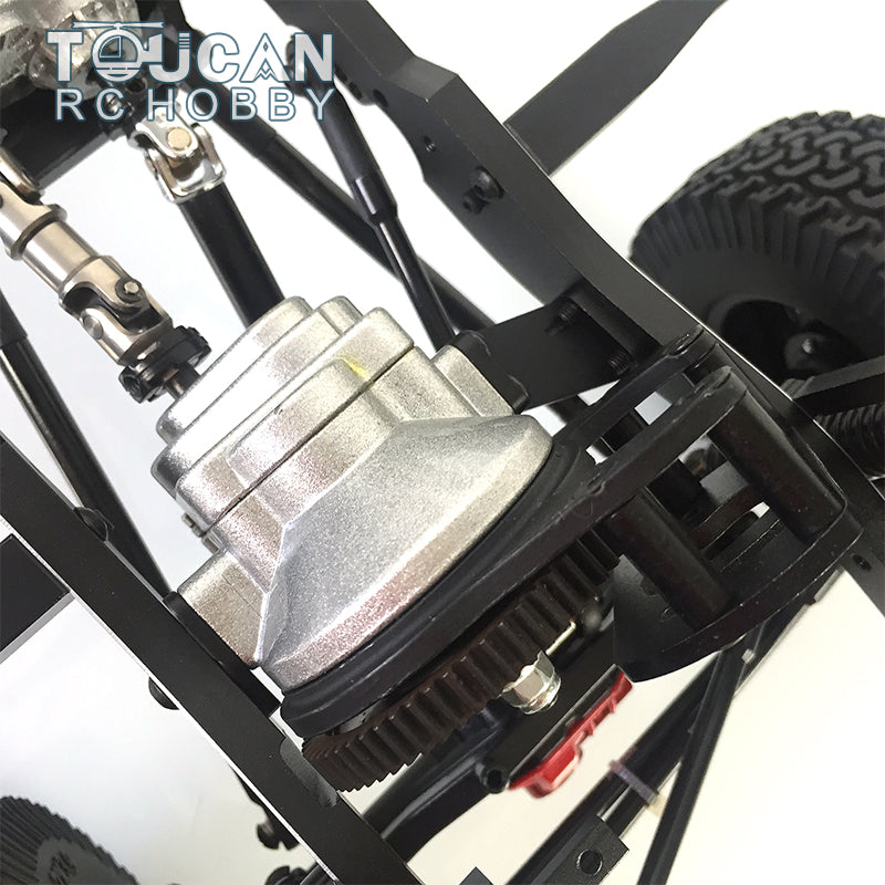 1/10 Scale D90 RC Rock Crawler Car - 4WD Off-Road Remote Control Truck with Metal Chassis, ESC, Servo Motor, LED Lights & Sound System - Perfect for Trail Crawling and Backyard Rock Climbing Adventures
