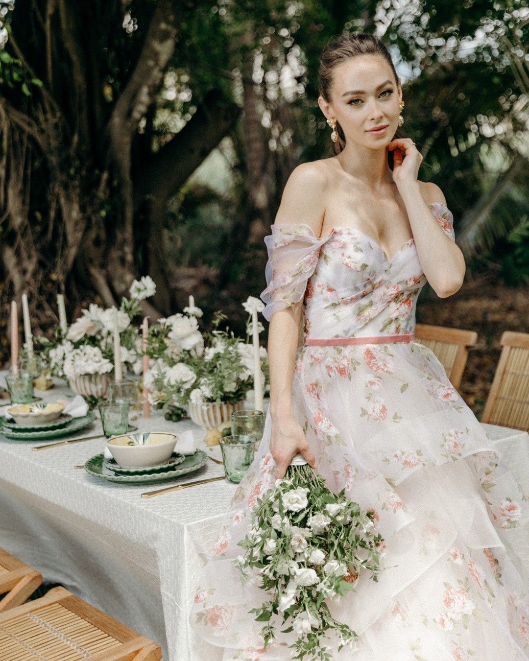 Wtoo Rosabel Floral Gown - Elegant Wedding Dress with Lace Appliques & Floral Embroidery | Perfect for Bridal Ceremonies, Formal Events & Special Occasions