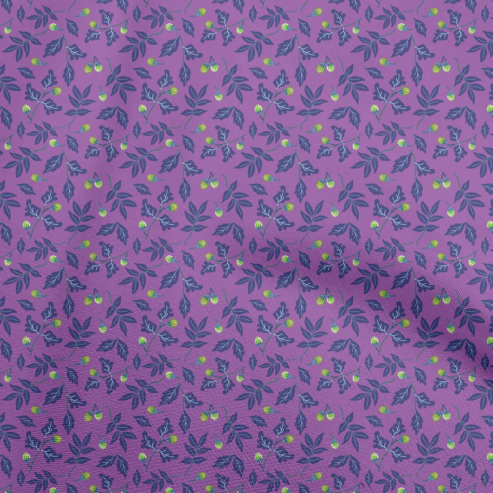 oneOone Rayon Plum Floral Printed Fabric - 56 Inch Wide Sewing Material for DIY Clothing, Dresses & Home Decor | Soft, Lightweight & Durable by The Yard