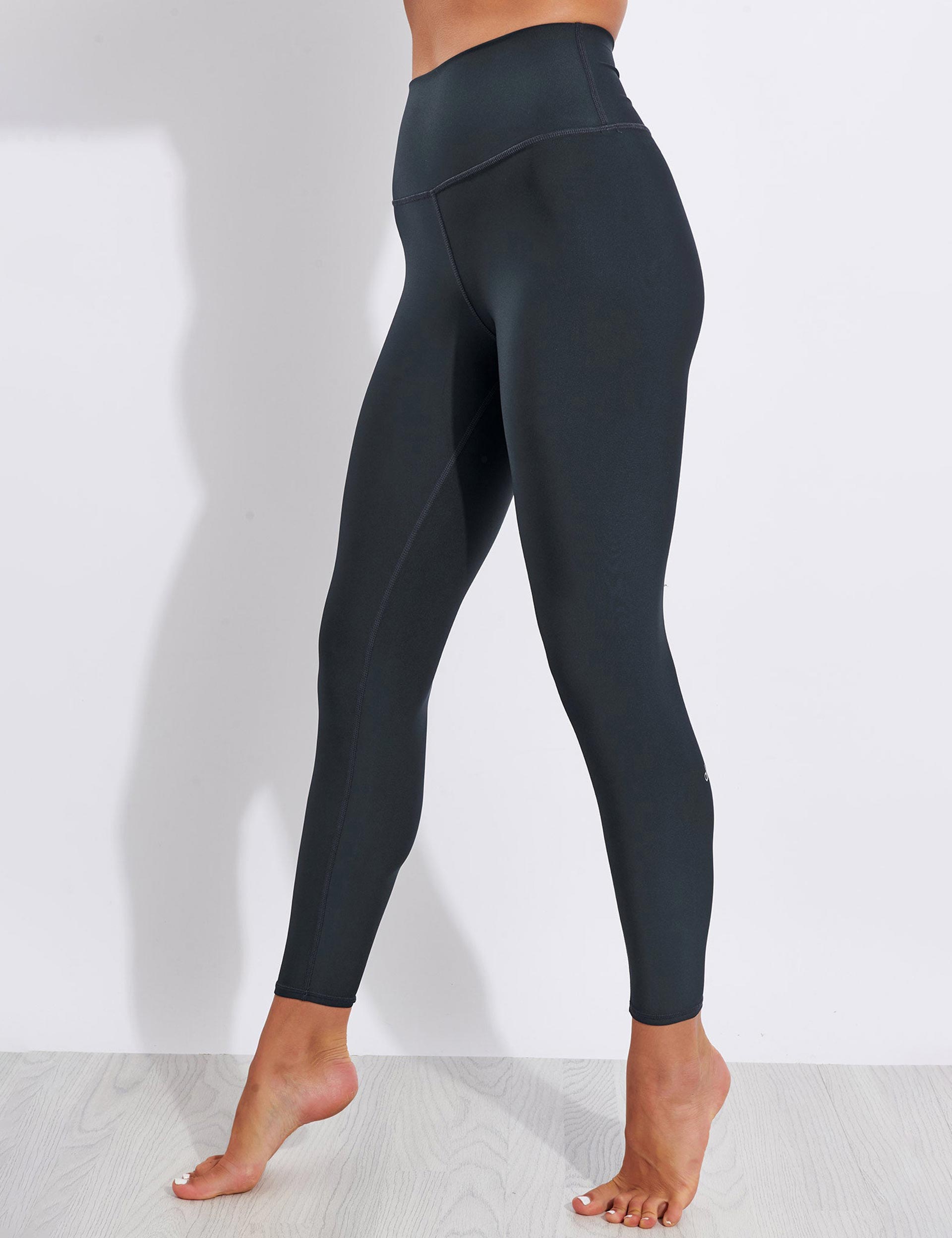 High Waisted Airlift Legging 7/8 Length - Anthracite Gray for Yoga, Running & Workouts - Butt Lifting & Tummy Control Activewear