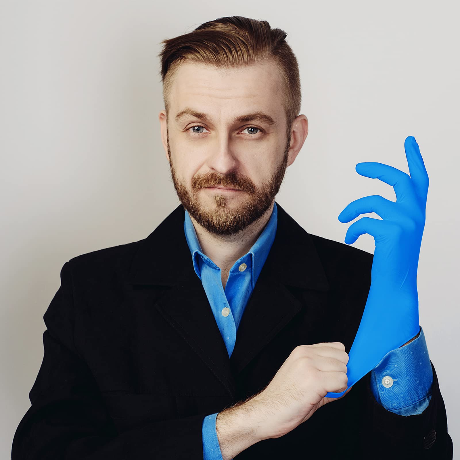 PEIPU Nitrile Disposable Gloves - Powder Free, Latex Free, 100 PCS - Heavy Duty Cleaning, Food Handling, Medical Exam, Salon & Tattoo Use - Ideal for Healthcare, Kitchen & Industrial Work