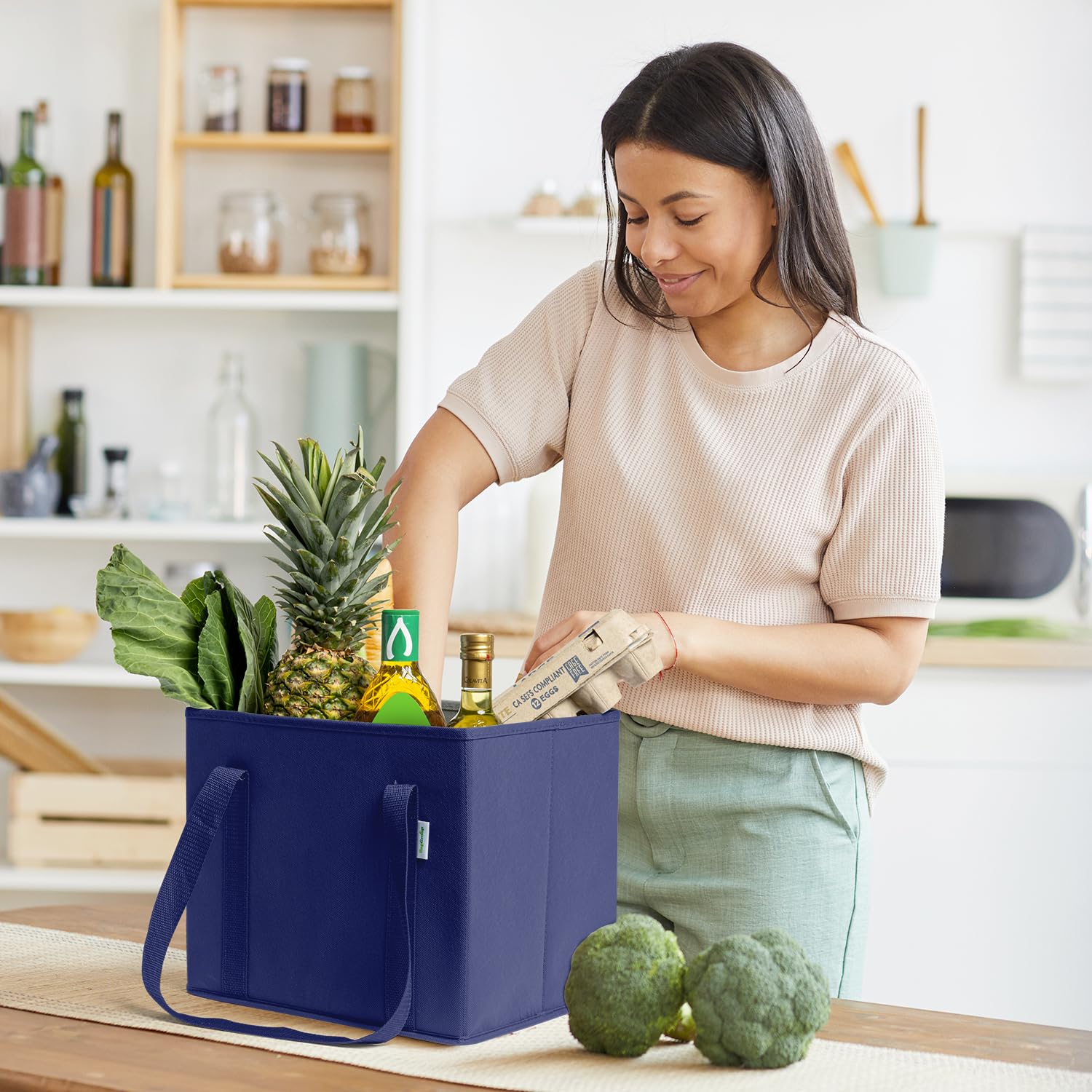 Eco-Friendly Reusable Grocery Bags - Durable Shopping Totes for Groceries, Produce & Market Trips - Perfect for Supermarkets, Farmers Markets & Zero Waste Lifestyle