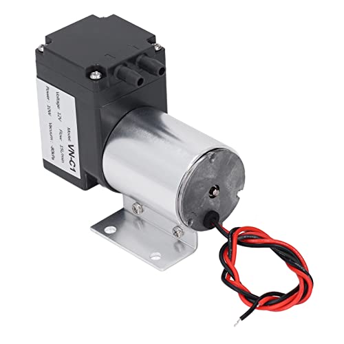 Stainless Steel Micro Vacuum Pump - Brushless Oil-Free Diaphragm Air Pump DC 12V 10W for Gas Analysis, Sampling & Laboratory Use | Compact & Durable for Medical, Scientific & Industrial Applications