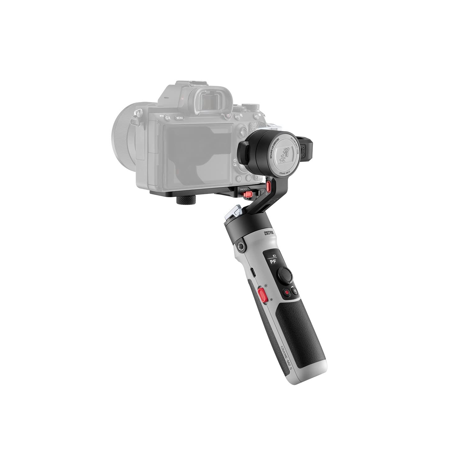 Zhiyun Crane M2 S 3-Axis Gimbal Stabilizer for Mirrorless Cameras, DSLR, Action Cameras & Smartphones - Compatible with Sony, Canon, Nikon, Panasonic, GoPro Hero 10/9/8/7, iPhone 13/12 Pro Max (Upgraded Version) - Perfect for Vlogging, Travel Filming & Content Creation
