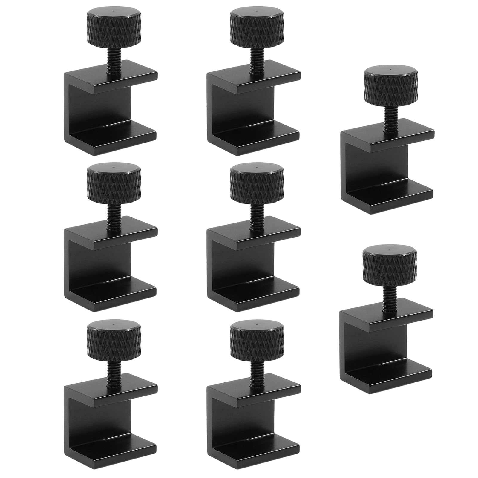Hitefu 8PCS 3D Printer Glass Bed Clips - Adjustable Aluminum Alloy Heat Bed Clamps for Creality CR10/10S Pro, Ender 3/3 Pro/3S/V2, Ender 5, CR-20 Pro - Secure Printing Surface for Smooth 3D Printing Projects