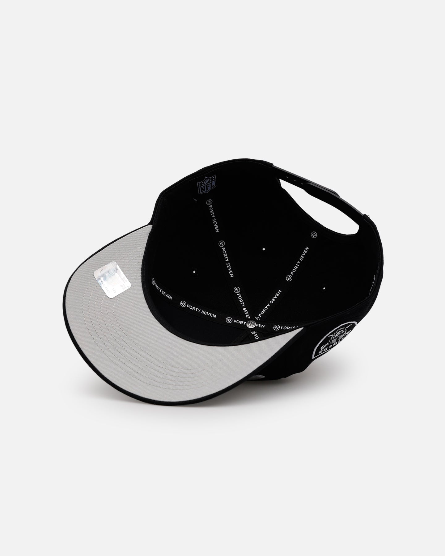 47 Brand Las Vegas Raiders 'Black Dome Script' Snapback Hat - Adjustable 47 Hitch Fit, Black - Perfect for NFL Games, Tailgating & Casual Wear
