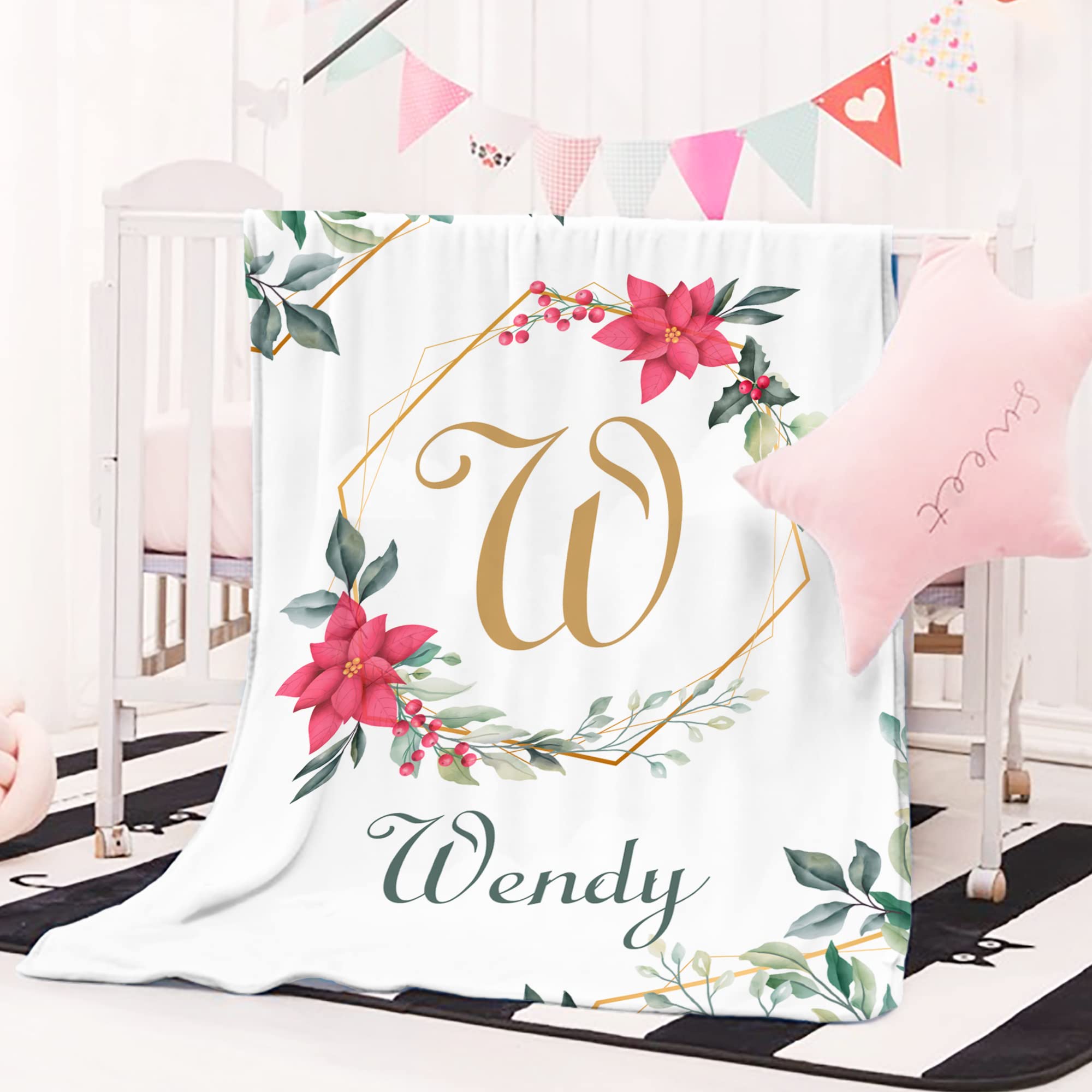 Personalized Baby Blankets for Boys & Girls - Custom Name Blanket for Newborns - Ultra Soft Baby Blanket - Perfect Newborn Gift - Nursery, Stroller & Crib Blanket for Boys & Girls