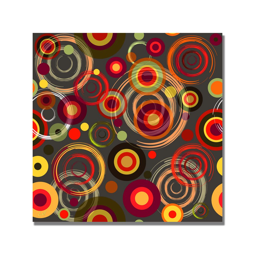 Trademark Fine Art Raindrops on Gray Canvas Wall Art - 18x18 Inches Modern Abstract Painting for Living Room, Bedroom & Office Decor