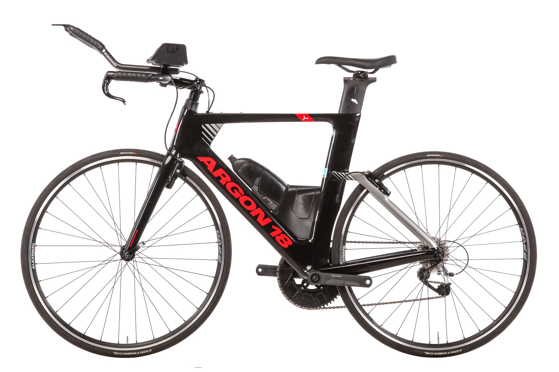 Argon 18 E 117 TRI Time Trial Bike 2019 - Carbon Fiber Aero Road Bike for Triathlons & Racing - Large Size for Competitive Cyclists - Perfect for Triathlon Training & Time Trial Events