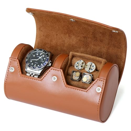 Light Brown 1 Slot Watch and 1 Slot Cufflink box