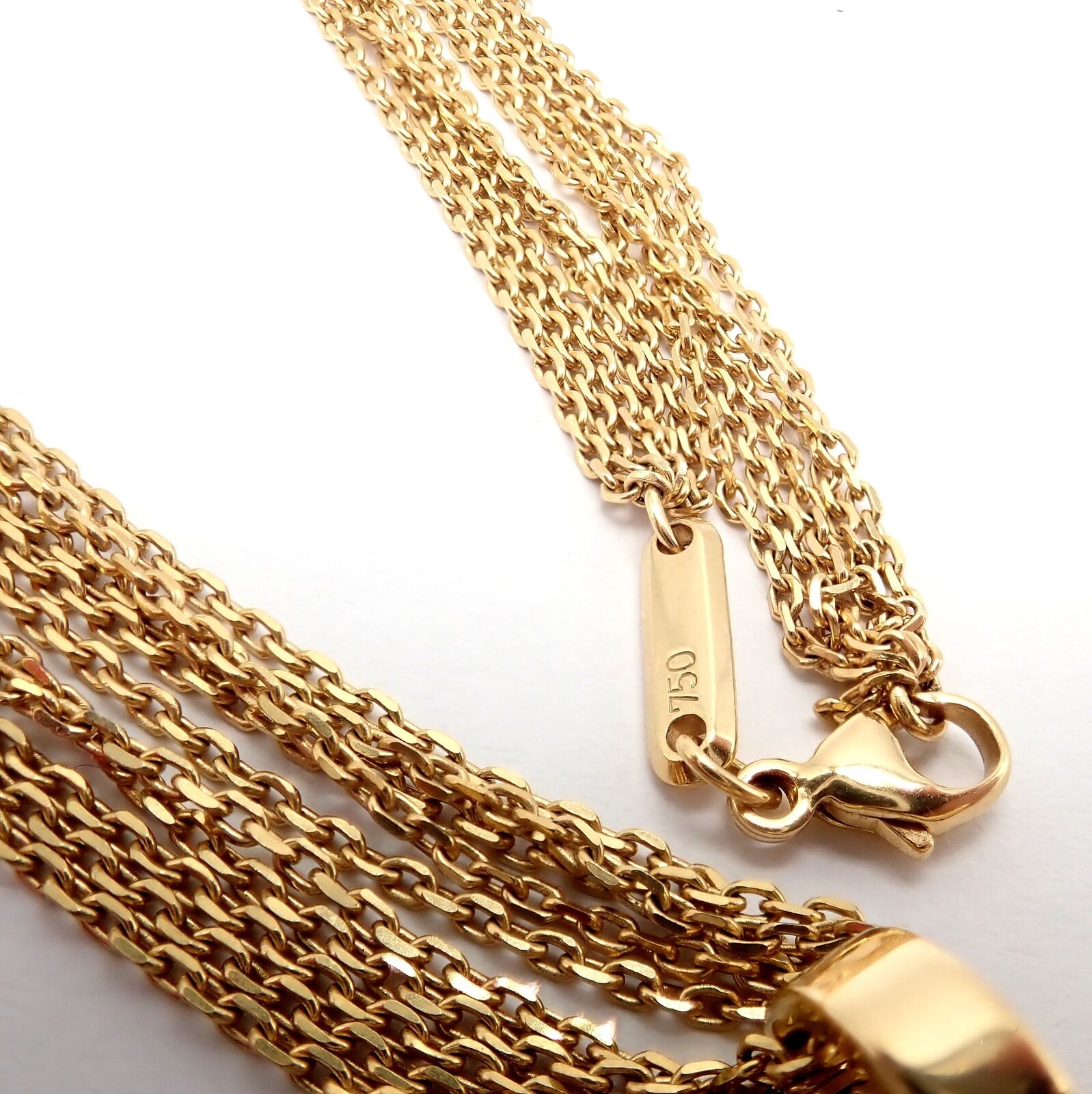 Chopard 18k Yellow Gold Extra Large Happy Spirit Diamond 5 Strand Necklace for Women - Luxury Diamond Pendant Necklace for Anniversary, Wedding & Special Occasions