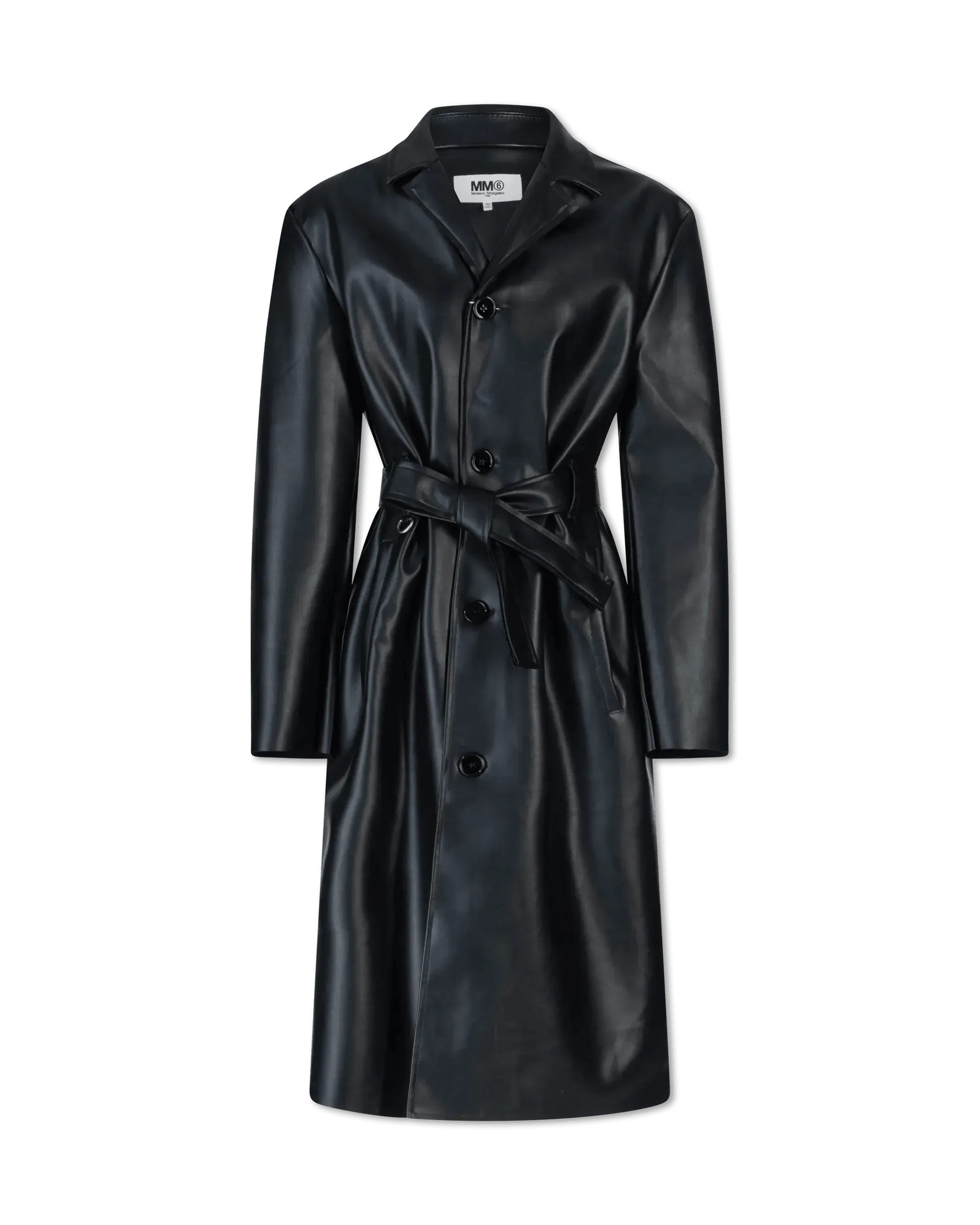 Stylish Belted Faux Leather Trench Coat for Women - Waterproof Vegan Leather Jacket with Adjustable Waist - Perfect for Fall, Winter & Office Wear
