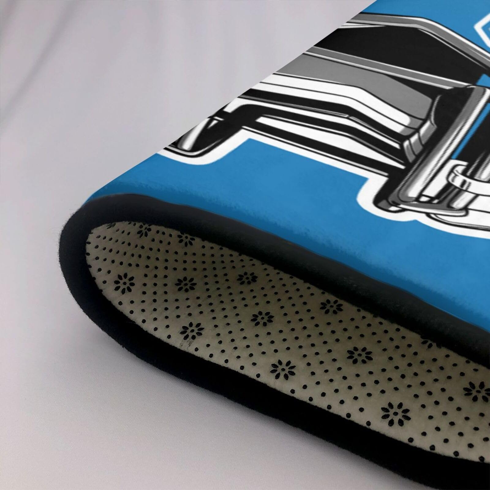 Custom Detroit Lions Football Rug - Personalized Bedroom Area Rugs with Name & Number - Unique Fan Gift for Men & Women - Perfect for Game Room Decor, Sports Themed Bedroom, and Fan Cave Accessories