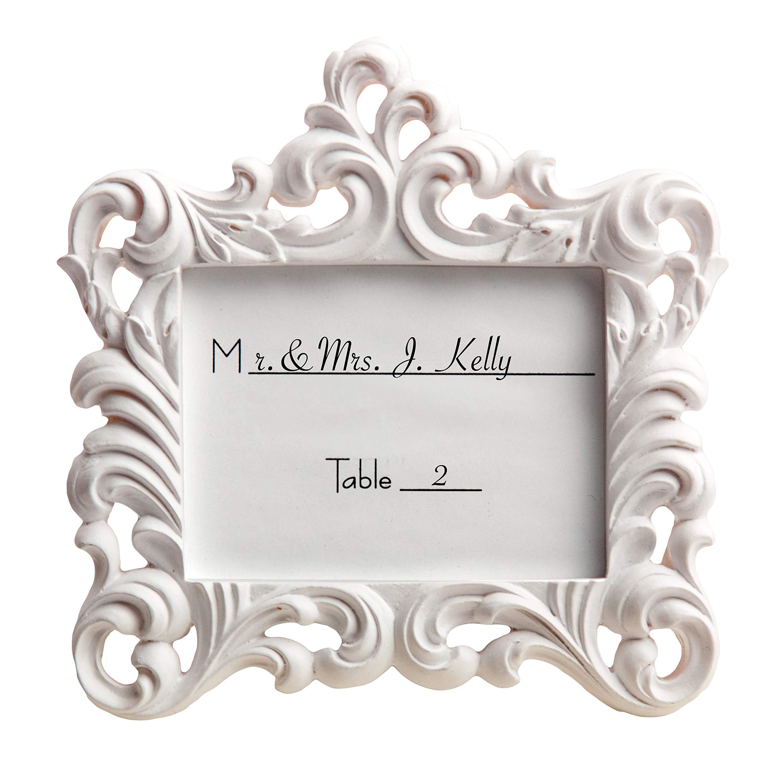 FASHIONCRAFT 6575 Baroque Style Picture Frames - Vintage Gold Photo Frames & Place Card Holders (Set of 50) - Perfect for Weddings, Home Decor, and Table Settings