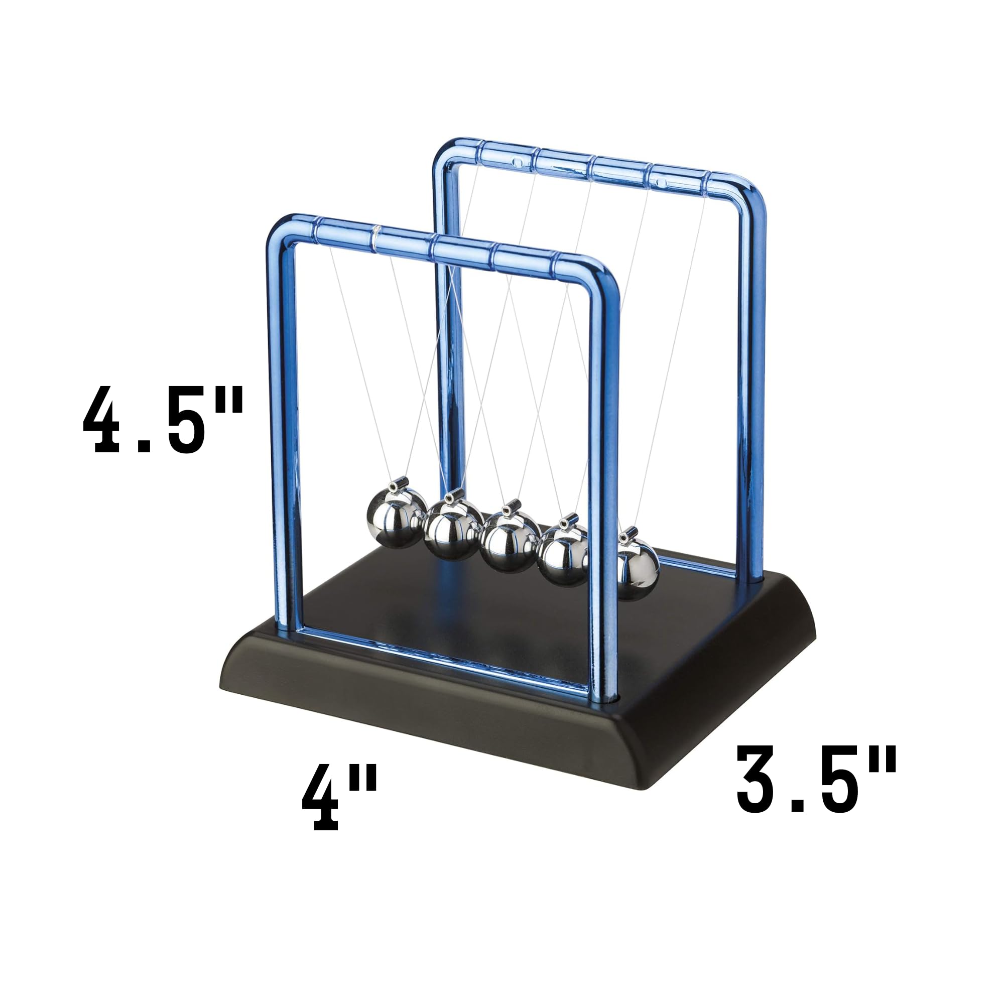 Toysmith Newton's Cradle - Steel Ball Physics Science Desk Toy for Kids & Adults | Educational Office Decor, Stress Relief Gift for Home & Classroom