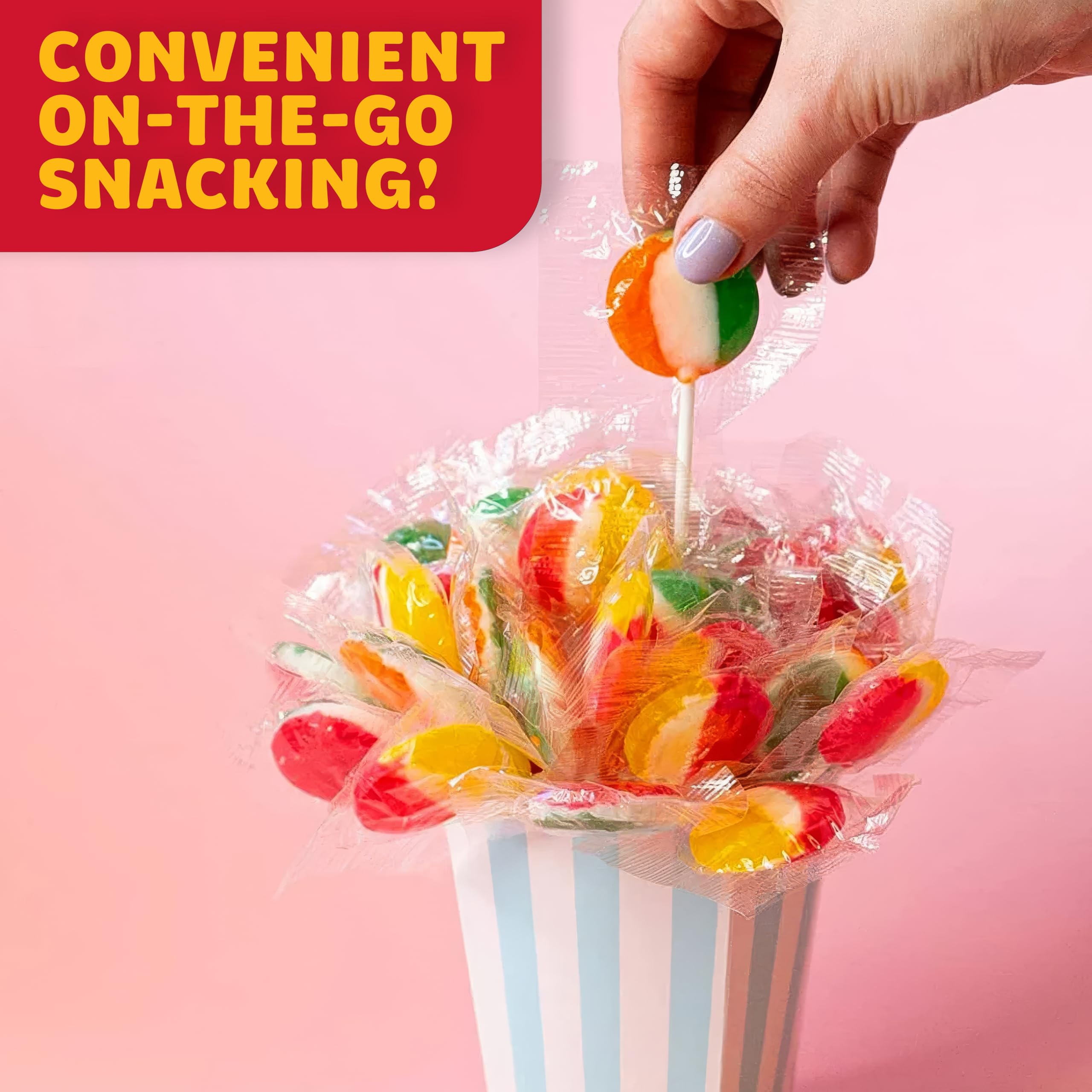 Bulk Tiger Pops Lollipops - 2 Pounds (Approx 90 Pieces) Individually Wrapped Hard Candy - Assorted Flavors Suckers for Kids, Holiday Parties & Christmas Stocking Stuffers - Perfect for Piñata Filler, Birthday Favors and Classroom Treats