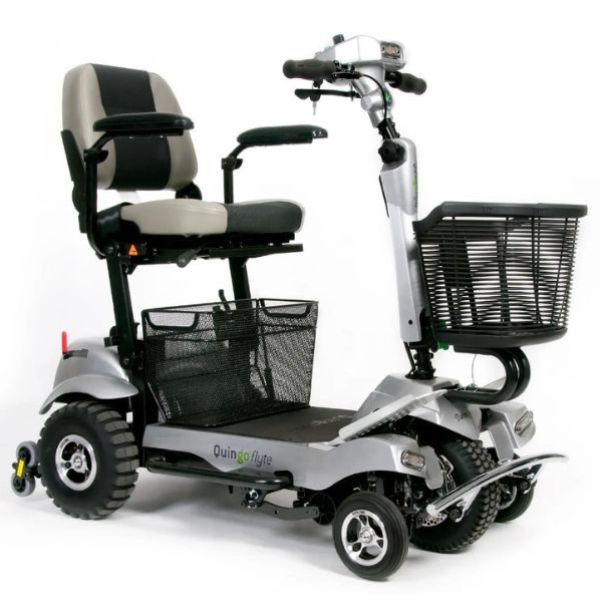 Quingo Flyte Mobility Scooter with MK2 Docking Station - Lightweight Electric Scooter for Seniors & Adults - Indoor/Outdoor Use for Shopping, Travel & Daily Commuting