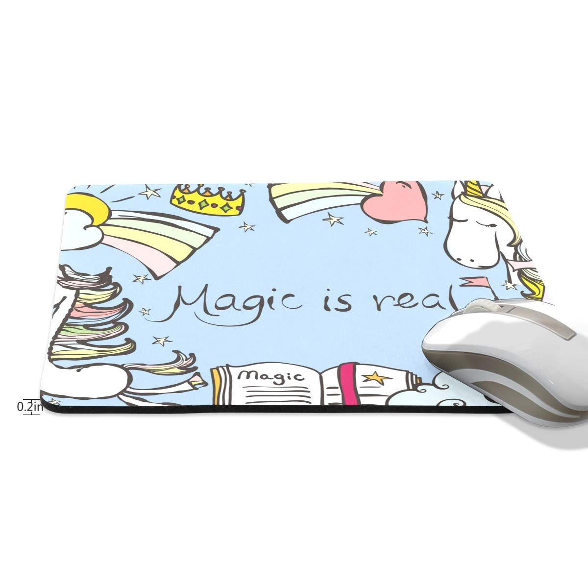 Premium Unicorn Magic Mouse Pad 9.84 x 7.48 Inches - Non-Slip Rubber Base Gaming & Office Desk Mat - Perfect for Computer Work, Gaming Setup, and Home Office Decor