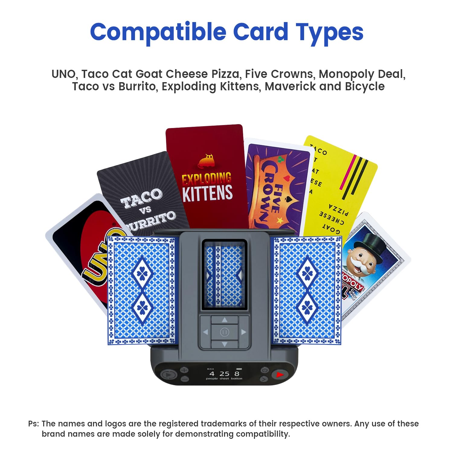 ShuffleBox G1 Pro Automatic Card Shuffler & Dealer - Ultra Quiet Rechargeable 2-in-1 Machine for UNO, Poker, Blackjack & Family Card Games - Perfect for Game Nights, Casino Parties & Travel Entertainment