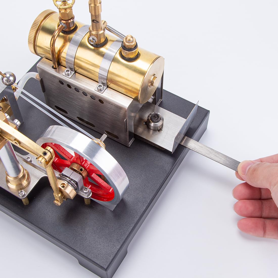 FunXylophy Full Metal DIY Steam Engine Model Kit - Mini Stationary Beam Steam Engine with Horizontal Boiler & Centrifugal Governor (85PCS) - Perfect for STEM Education, Science Experiments & 2024 Christmas Gifts