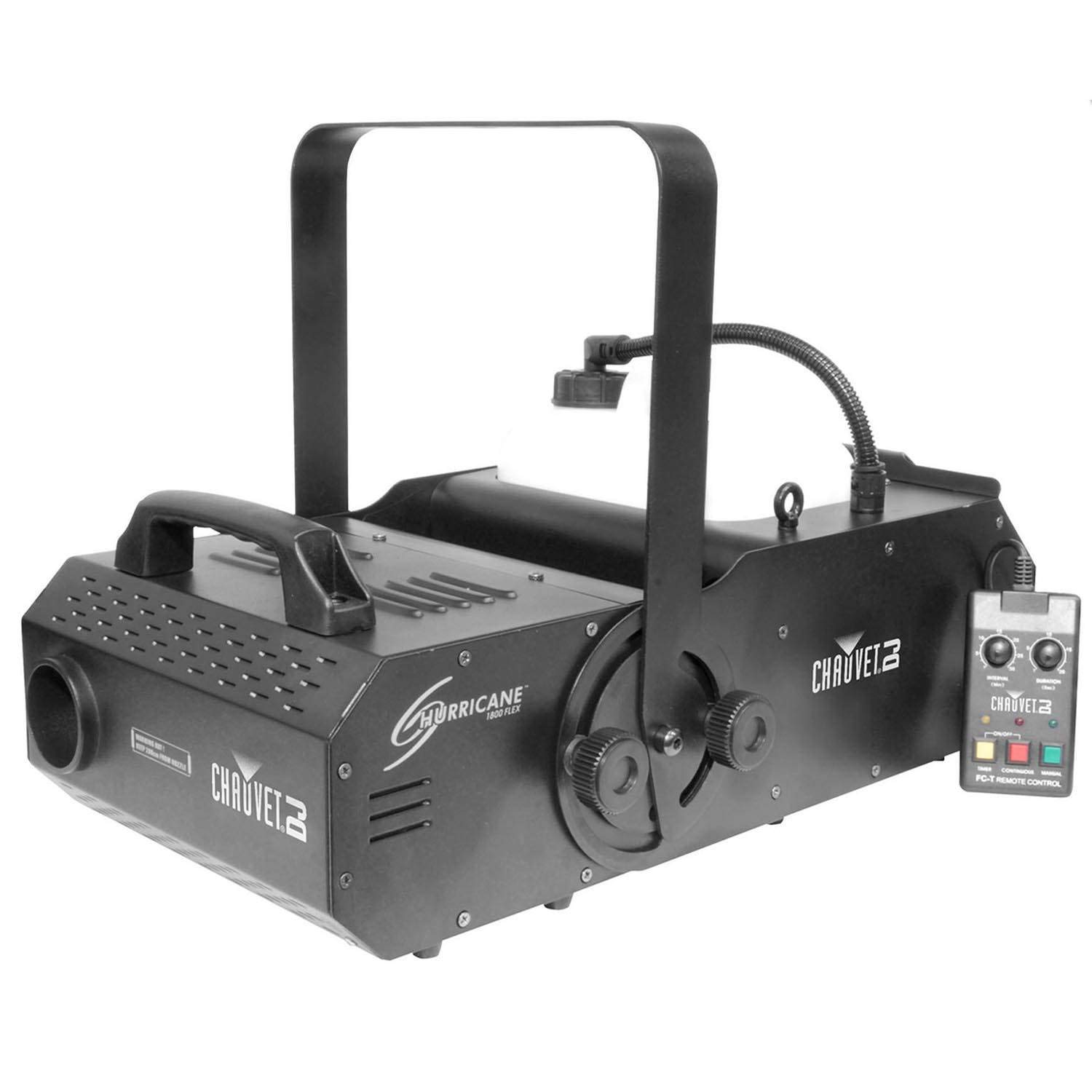 Chauvet H1800FLEX Professional Hurricane Fog Machine with 1 Gallon Fog Juice - High Output Smoke Effect for Stage, Halloween, Concerts & Events