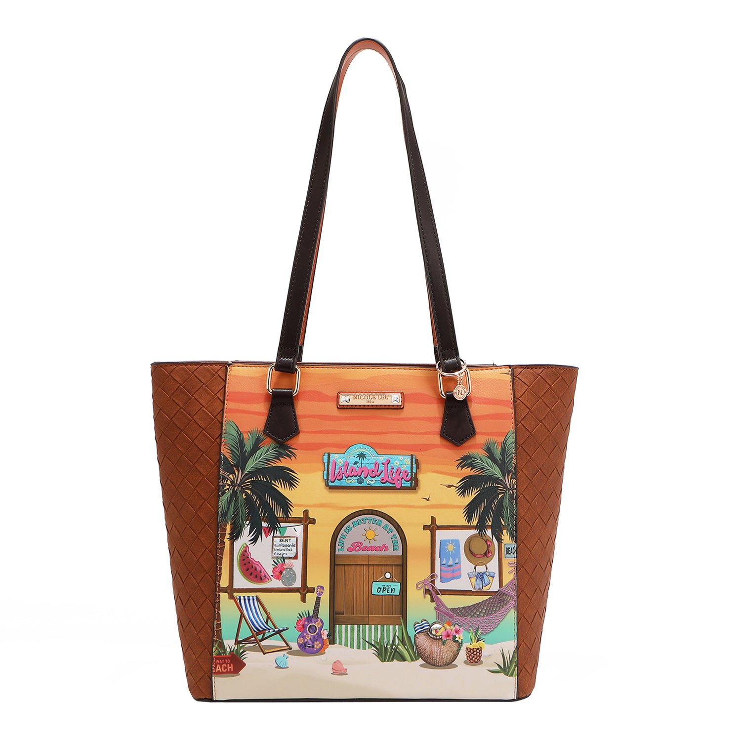 Stylish SUN AND SAND 3-Piece Women's Handbag Set with Crossbody Bag & Wallet - Perfect for Travel, Shopping, and Everyday Use